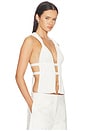 view 2 of 4 Pleated Panel Top in White