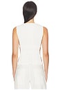 view 3 of 4 Pleated Panel Top in White