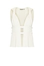 view 7 of 7 Pleated Panel Top in White