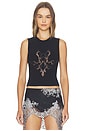 view 1 of 7 Inverted Lace Cutoff in Black