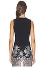 view 4 of 7 Inverted Lace Cutoff in Black