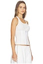 view 2 of 7 Zip Corset Tank in White