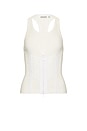 view 7 of 7 Zip Corset Tank in White