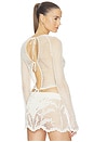 view 4 of 7 Crochet LS Top in Ivory