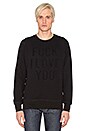 view 1 of 3 SWEAT RAS DE COU FUCK I LOVE YOU in Black