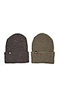 view 5 of 7 BONNET 2 PACK QUARTZ in Charcoal & Army