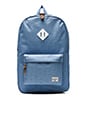 view 1 of 4 SAC À DOS HERITAGE in Chambray Crosshatch & White Rubber