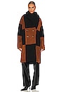 view 2 of 4 Sebastian Coat in Brown & Black