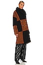 view 3 of 4 Sebastian Coat in Brown & Black