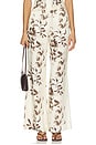 view 1 of 7 PANTALON CAPRI in Painted Flower Chocolate