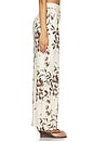 view 4 of 7 PANTALON CAPRI in Painted Flower Chocolate