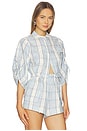 view 2 of 4 Eva Top in Blue Plaid