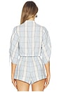 view 3 of 4 Eva Top in Blue Plaid
