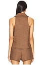 view 3 of 4 Sloan Vest in Chocolate