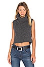 view 1 of 4 ZOE スリーブレスタートルネックセーター in Heather Grey