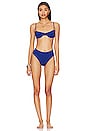 view 4 of 4 Highleg Bikini Bottom in Igi Blue