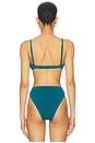 view 3 of 4 Adjustable Monica Bikini Top in Harbor Blue