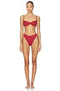 view 4 of 4 BAS DE MAILLOT DE BAIN TAILLE HAUTE MAH HOTPANTS in Marsala