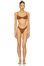 view 4 of 4 Leila Bikini Bottom in Mid Brown