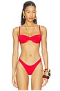 view 1 of 4 TOP BIKINI ESTILO CORSÉ VINTAGE in Redshift