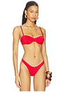 view 2 of 4 TOP BIKINI ESTILO CORSÉ VINTAGE in Redshift