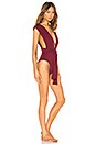 view 2 of 3 Band V Crepe One Piece in Grenat