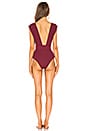 view 4 of 3 Band V Crepe One Piece in Grenat