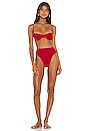 view 4 of 4 Vintage Bikini Top in Red