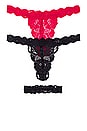 view 1 of 5 Panty Pre-pack in Black & Red