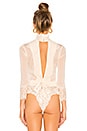 view 4 of 5 Take HAH Bow Bodysuit in White