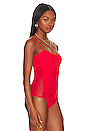 view 3 of 5 Under The Wire Bodysuit in Blood Orange