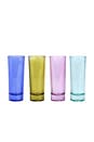 view 1 of 4 The Gracie Shot Glasses Set Of 4 in Mint, Lilac, Olive & Cobalt