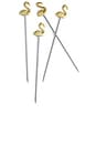 view 2 of 4 The Lily Cocktail Picks in Gold & Stainless
