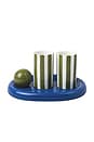 view 1 of 2 The Lily Mae Shot Glass 4 Piece Set in Olive & Cobalt