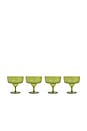 view 1 of 5 The Rue Margarita Glass Set Of 4 in Olive