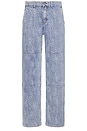 view 1 of 5 Flower Jacquard Pant in Light Indigo