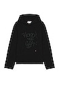 view 1 of 4 Script Embroidered Hoodie in Black