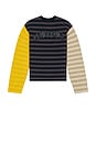 view 1 of 5 Multi Stripe Crew Neck Sweater in Navy