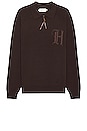 view 1 of 3 Zip Henley Sweater in Brown