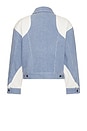 view 2 of 5 Color Blocked Trucker Jacket in Indigo