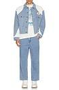 view 5 of 5 Color Blocked Trucker Jacket in Indigo