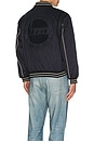 view 5 of 5 Oil Head Varsity Jacket in Navy