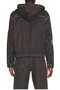view 4 of 6 Twill Hooded Jacket in Black