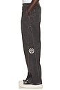 view 2 of 6 Twill Embroidered Pant in Black