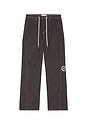 view 6 of 6 Twill Embroidered Pant in Black