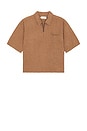 view 1 of 5 Quarter Zip Polo in Brown