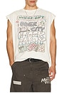 view 3 of 4 Block Party Cut Off Tee in Bone