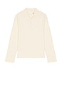 view 1 of 5 Long Sleeve Knit Polo in Bone