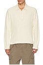 view 4 of 5 Long Sleeve Knit Polo in Bone