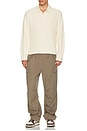 view 5 of 5 Long Sleeve Knit Polo in Bone